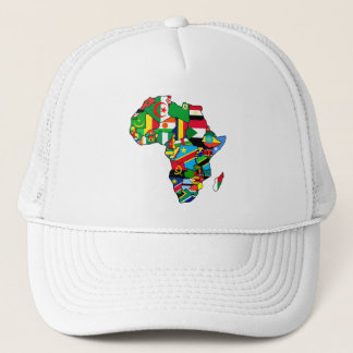 Casquette La carte africaine des drapeaux de l'Afrique dans