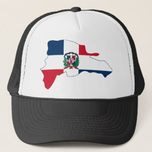 Casquette La carte de drapeau de la République Dominicaine