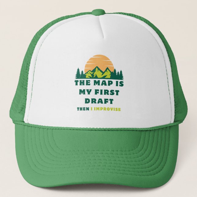 Casquette La carte est ma première ébauche. Alors, je m'impr (Devant)