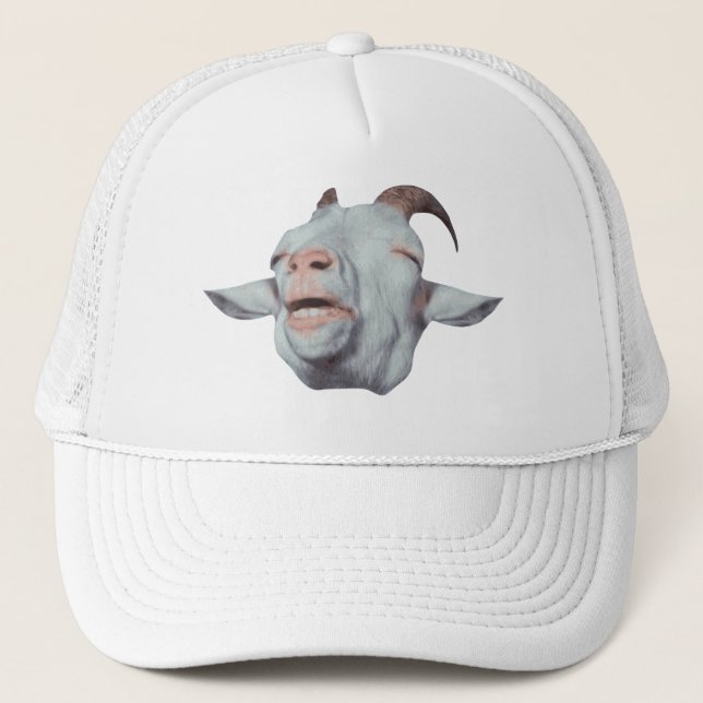 Casquette La chèvre heureuse est fanée (Devant)