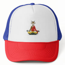 La chèvre méditante "Chèvre moine" Chapeau de cami