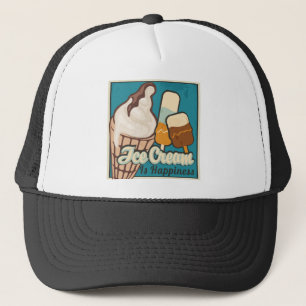 Casquette La crème glacée est le bonheur Rétro Culpabilit
