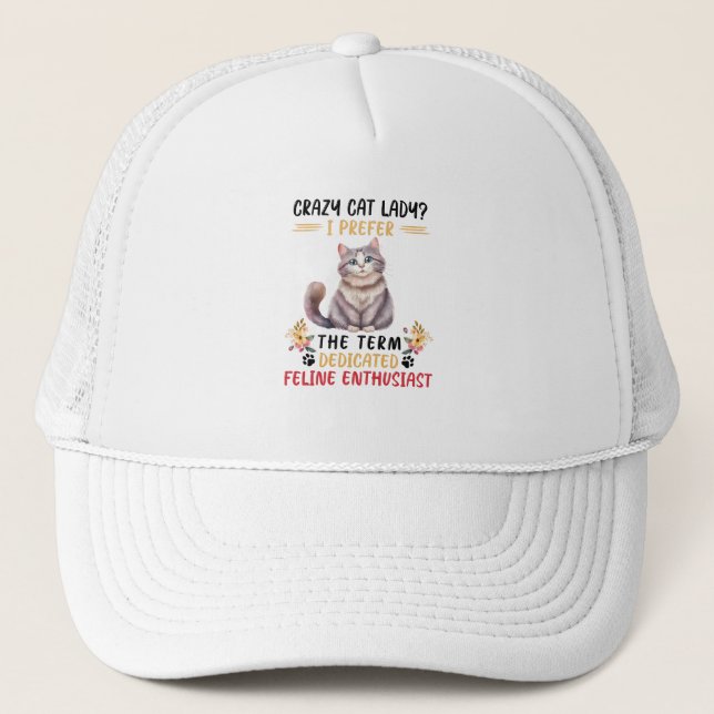 Casquette La Dame du chat fou ou passionné de Feline ? (Devant)