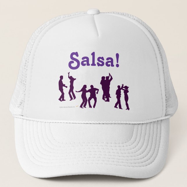 Casquette La danse de Salsa pose des silhouettes faites sur (Devant)