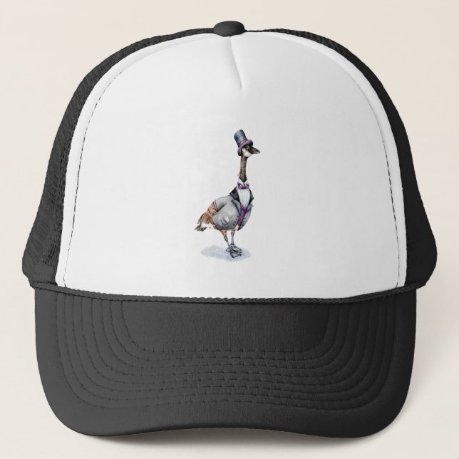 Casquette La douce oie victorienne dans un chapeau supérieur (Devant)