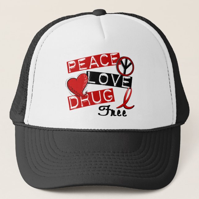 Casquette La drogue d'amour de paix libèrent (Devant)