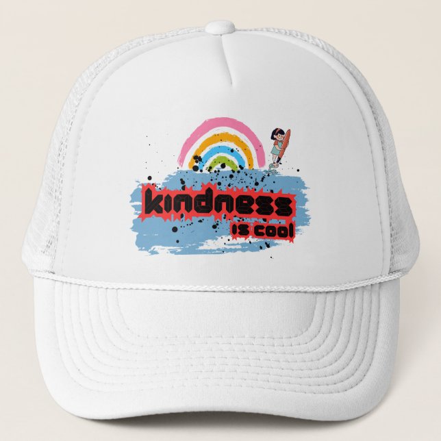 Casquette La gentillesse est Cool - Vibes de Surf arc-en-cie (Devant)