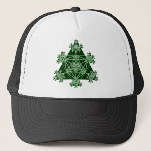 Casquette La géométrie sacrée : Triangles vertes :