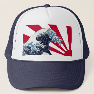 Casquette "La Grande Vague au large de Kanagawa"+"Le drapeau
