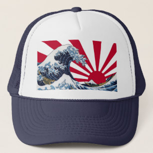 Casquette "La Grande Vague au large de Kanagawa"+"Le drapeau