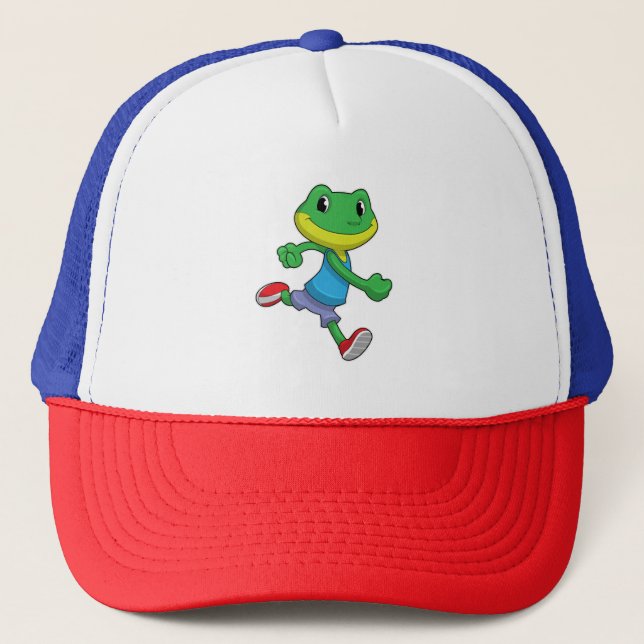 Casquette La grenouille comme coureur à la course (Devant)