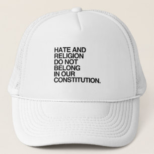 CASQUETTE LA HAINE ET LA RELIGION N'APPARTIENNENT PAS