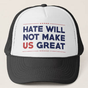 Casquette La haine ne va pas nous rendre grand