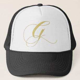 Casquette La lettre G de monogramme d'or choisissent