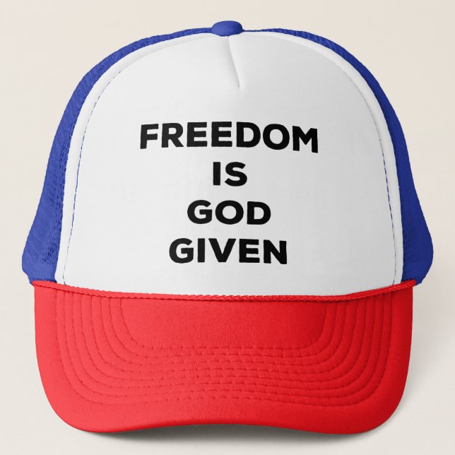 Casquette La liberté est donnée par Dieu (Devant)