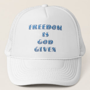 Casquette La liberté est donnée par Dieu, bleu