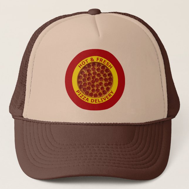 Casquette La livraison chaude et fraîche de pizza (Devant)