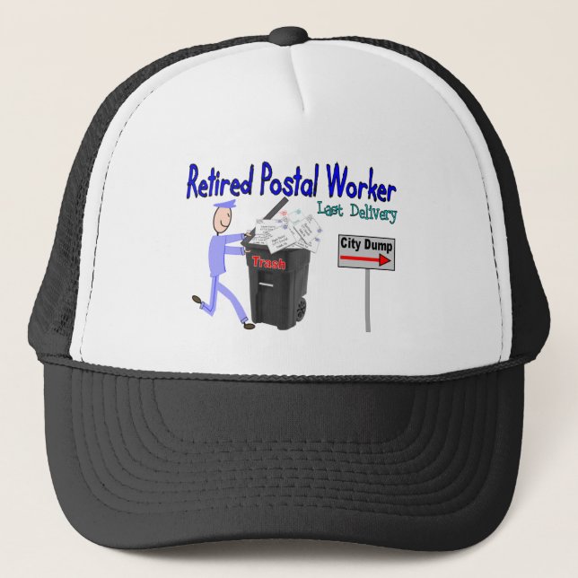 Casquette La livraison retirée de bout de travailleur postal (Devant)