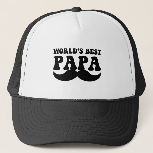 Casquette la meilleure moustache du papa du monde (Devant)