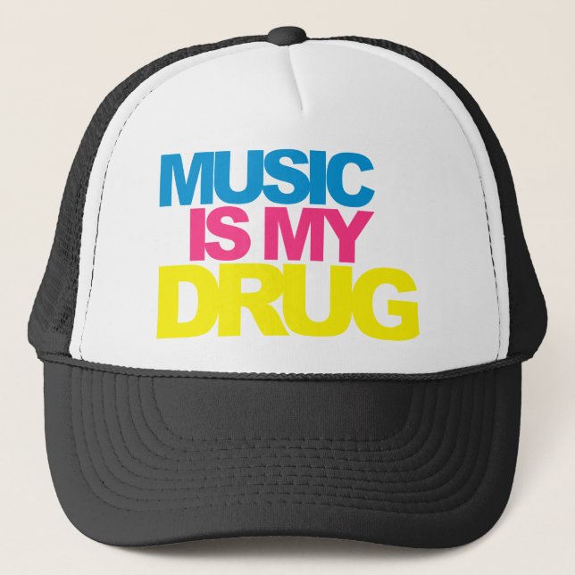 Casquette La musique est ma drogue (Devant)