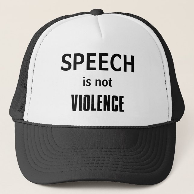 Casquette La parole n'est pas la violence (Devant)