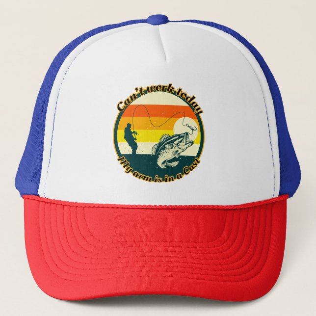 Casquette La pêche amusante ne peut pas fonctionner aujourd' (Devant)