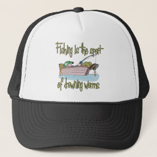 Casquette La pêche est le sport des vers de noyade