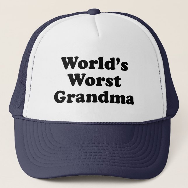 Casquette La plus mauvaise grand-maman du monde (Devant)