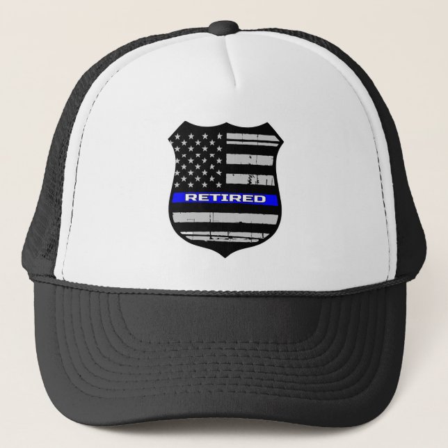 Casquette La police Badge Blue Line retiré (Devant)