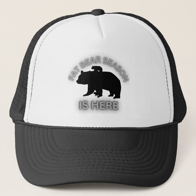 Casquette La saison des ours gras est ici - Noir | (Devant)