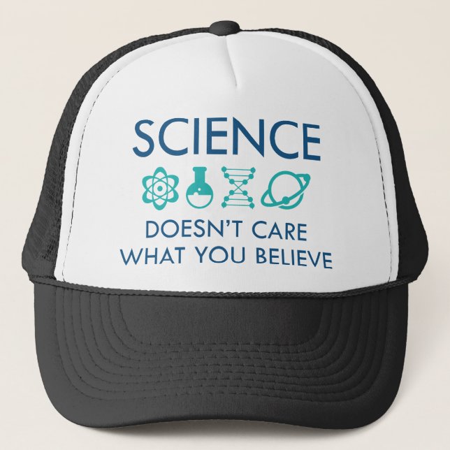 Casquette La science ne se soucie pas de ce que vous croyez (Devant)