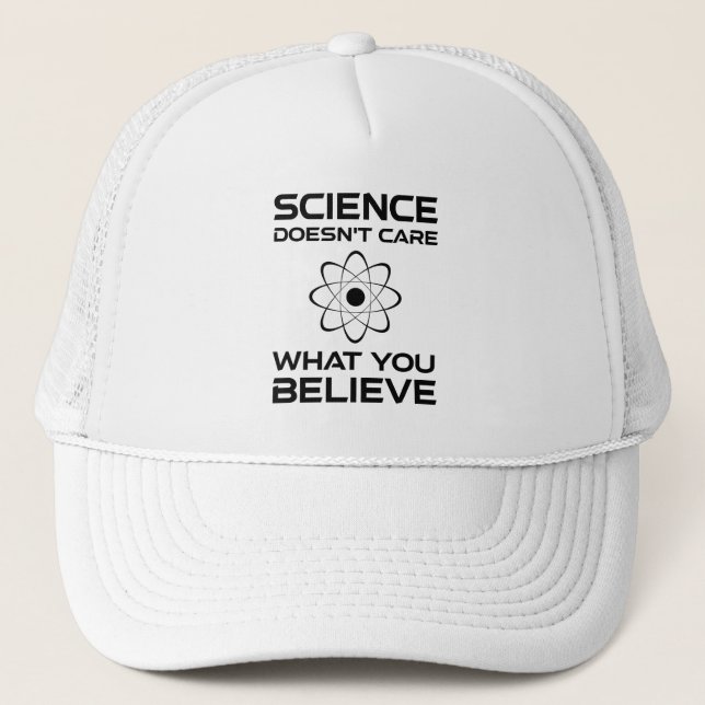 Casquette La science ne se soucie pas de ce que vous croyez (Devant)