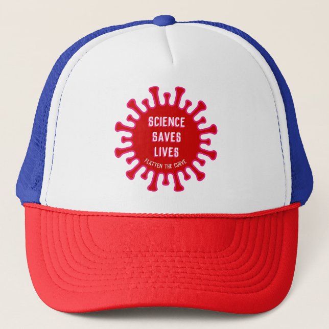 Casquette La science sauve des vies - aplatir la courbe (Devant)