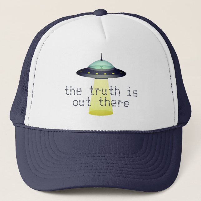 Casquette "La vérité est là" Alien en OVNI avec faisceau de  (Devant)