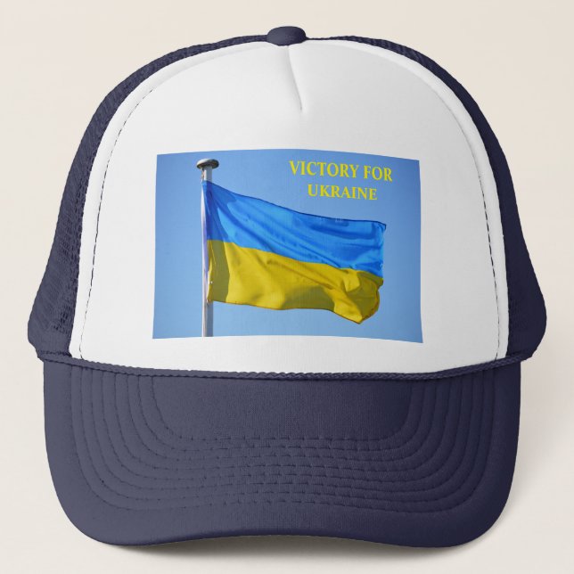 Casquette La victoire au drapeau de l'Ukraine reste forte (Devant)