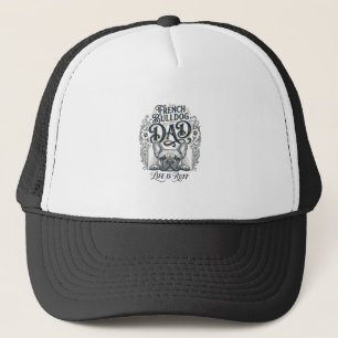Casquette La vie de papa bouledogue français est rude vintag