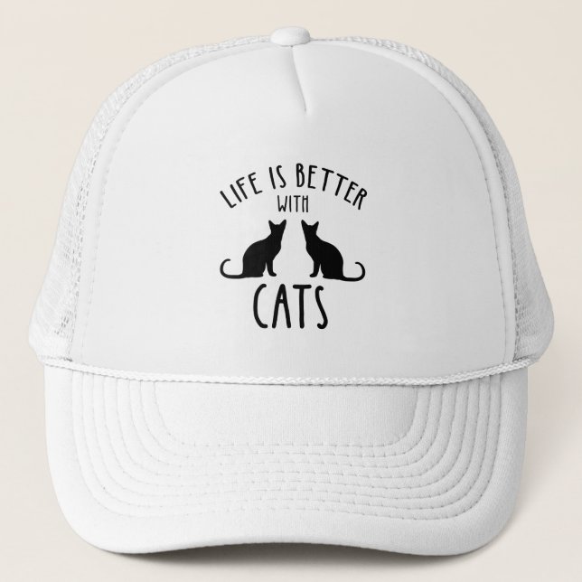 Casquette La Vie Est Meilleure Avec Les Chats (Devant)