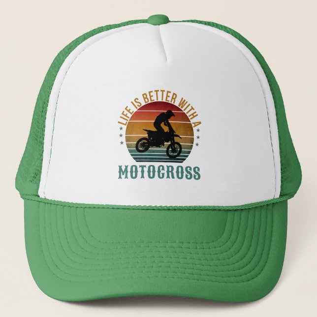 CASQUETTE LA VIE EST MEILLEURE AVEC UN CHAPEAU DE TRUCKER MO (Devant)