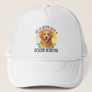 Casquette La vie est meilleure avec un golden retriever