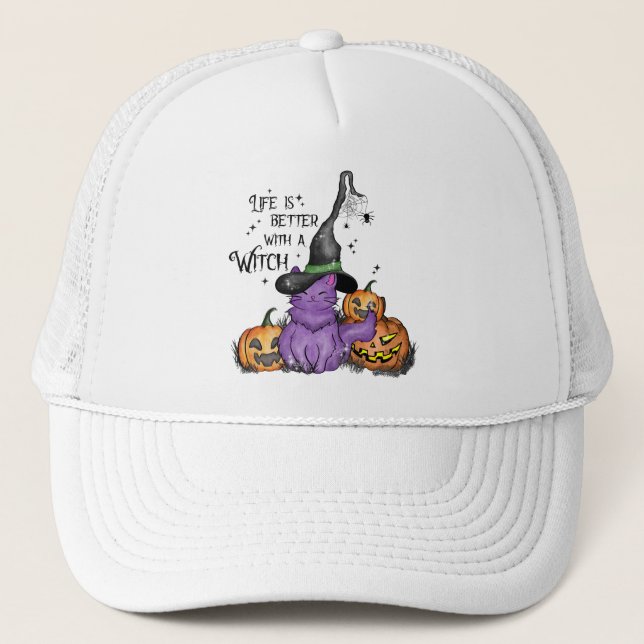 Casquette La Vie Est Meilleure Avec Une Sorcière (Devant)