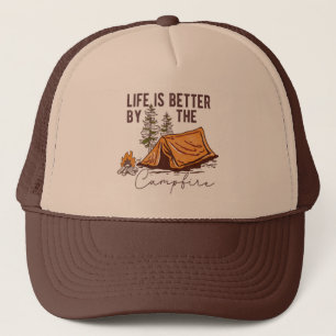 Casquette La vie est meilleure par le feu de camp Camping
