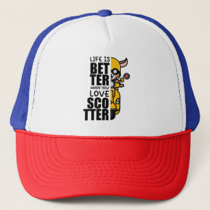 Casquette "La vie est meilleure quand vous aimez le scooter"