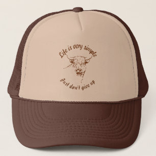 Casquette "La vie est simple - Motivational Bull Art Design"
