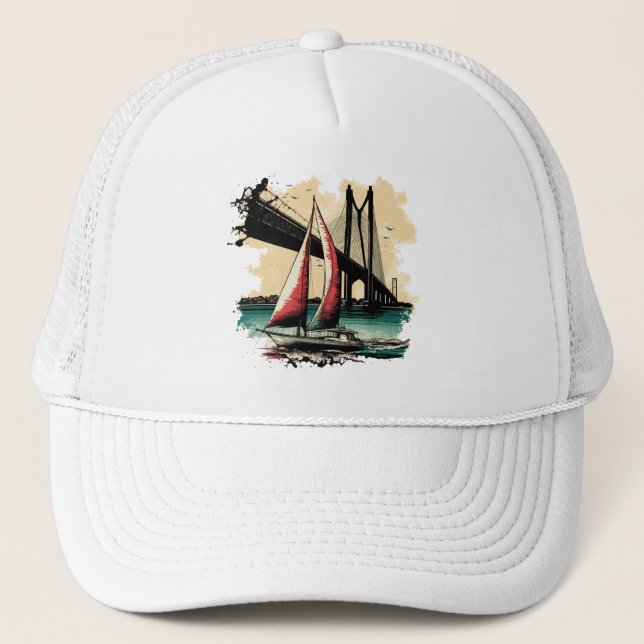 Casquette La voile dans la baie (Devant)