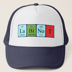 Casquette Labinot periodic table name hat