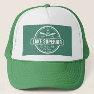 Casquette Lac Supérieur, ville sur mesure, nom, ancre, paga