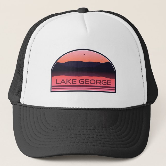 Casquette Lake George New York Red Sunrise (Devant)