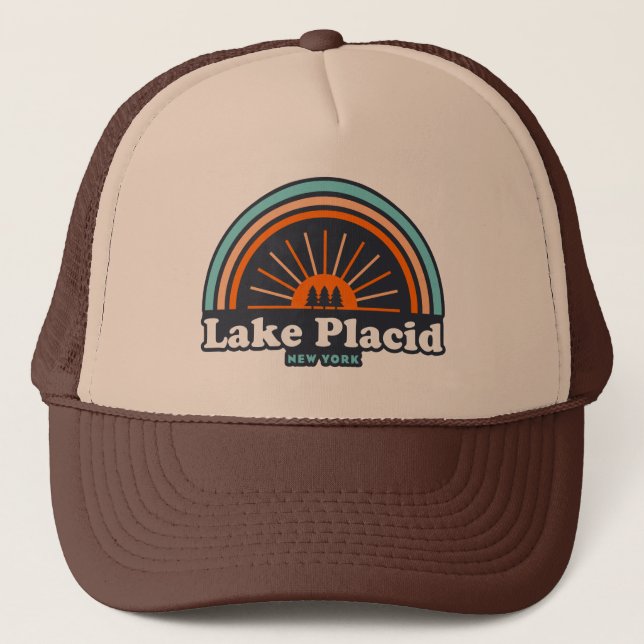 Casquette Lake Placid New York Rainbow (Devant)
