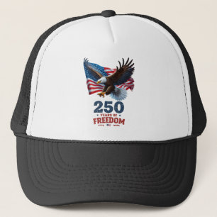 Casquette L'Amérique 250 Ans de Liberté Aigle Bald USA Drape