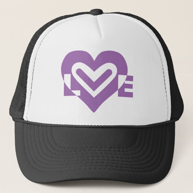 Casquette L'amour dans le violet (Devant)